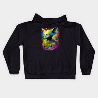 Psychedelic Sphynx Cat #2 Kids Hoodie